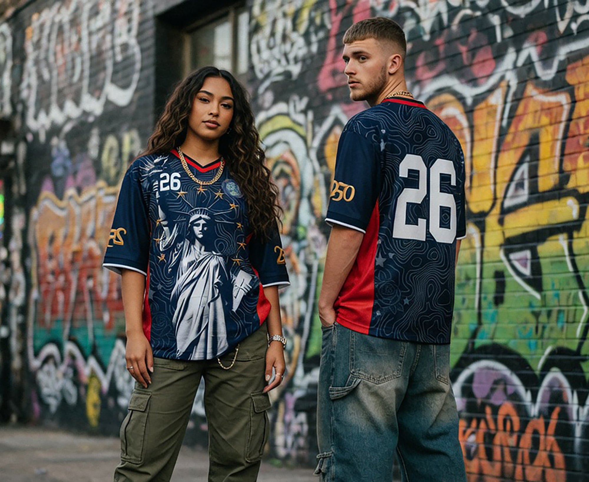 Dripvity America 250 Lady Liberty Navy Away Jersey - USA 2026 Soccer Shirt