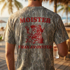 "Moister Than An Oyster" Funny Retro Graphic Camo T-Shirt