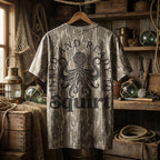 "Inked And Ready To Squirt" Funny Octopus Camo Graphic T-Shirt