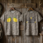 Funny "I Love Squeezing Lemons" Couples Matching Camo T-Shirts - Naughty Humor Tees