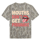 "Mouths Don't Get Pregnant" Funny Explicit Lips Camo T-Shirt