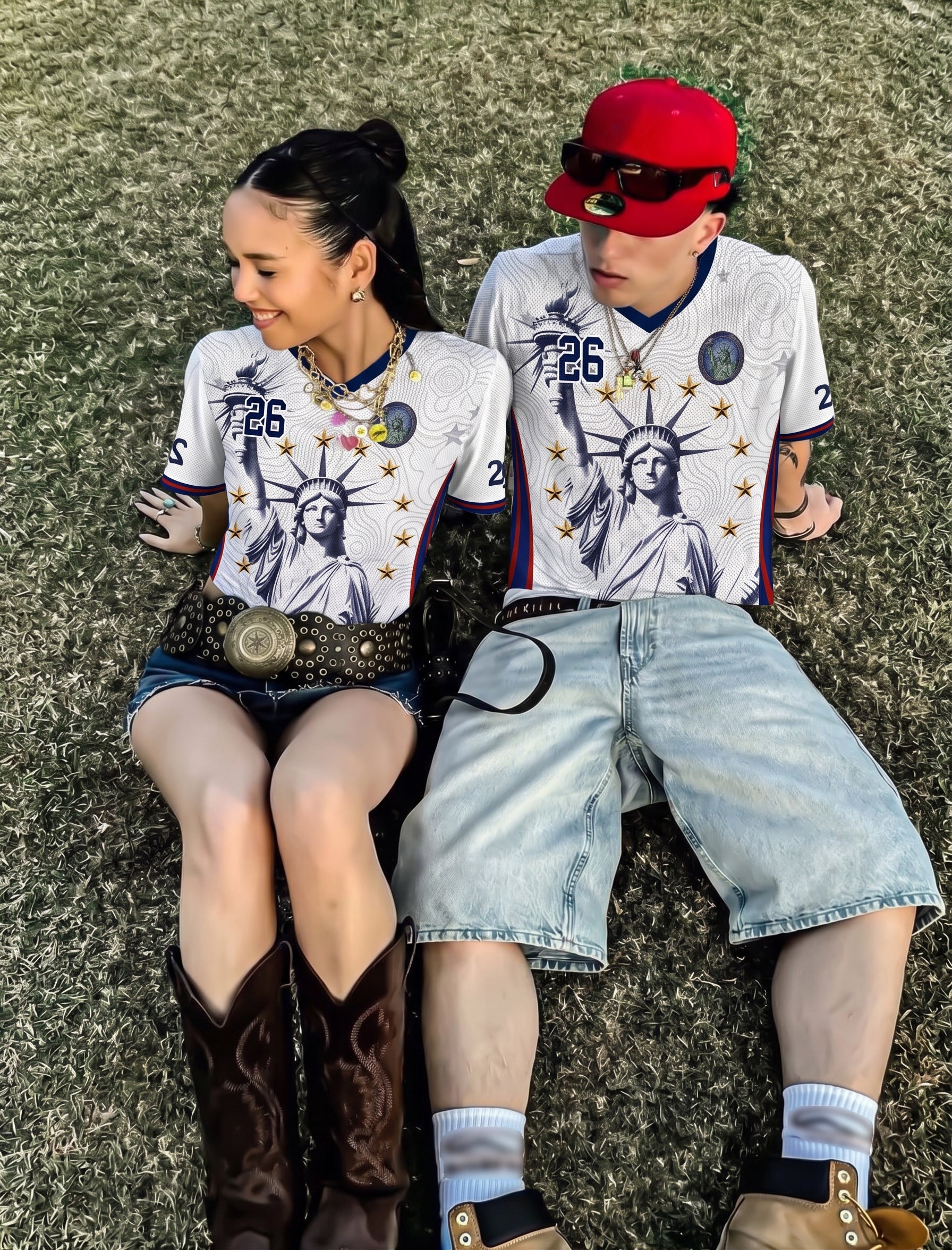 Dripvity America 250 Anniversary Soccer Jersey - Lady Liberty USA 2026 Home Shirt