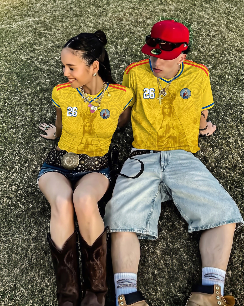 Dripvity Colombia 2026 Heritage Home Jersey - Our Lady of Chiquinquirá Yellow Soccer Shirt