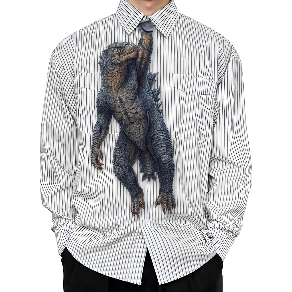 Dripvity King of Monsters Tie, Giant Monster Tie, Unique Kaiju Parody Necktie