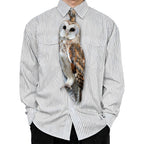 Dripvity Cute Owl Tie, Pet Bird Necktie, Wise Little Owl Style, Unique Nature Gift