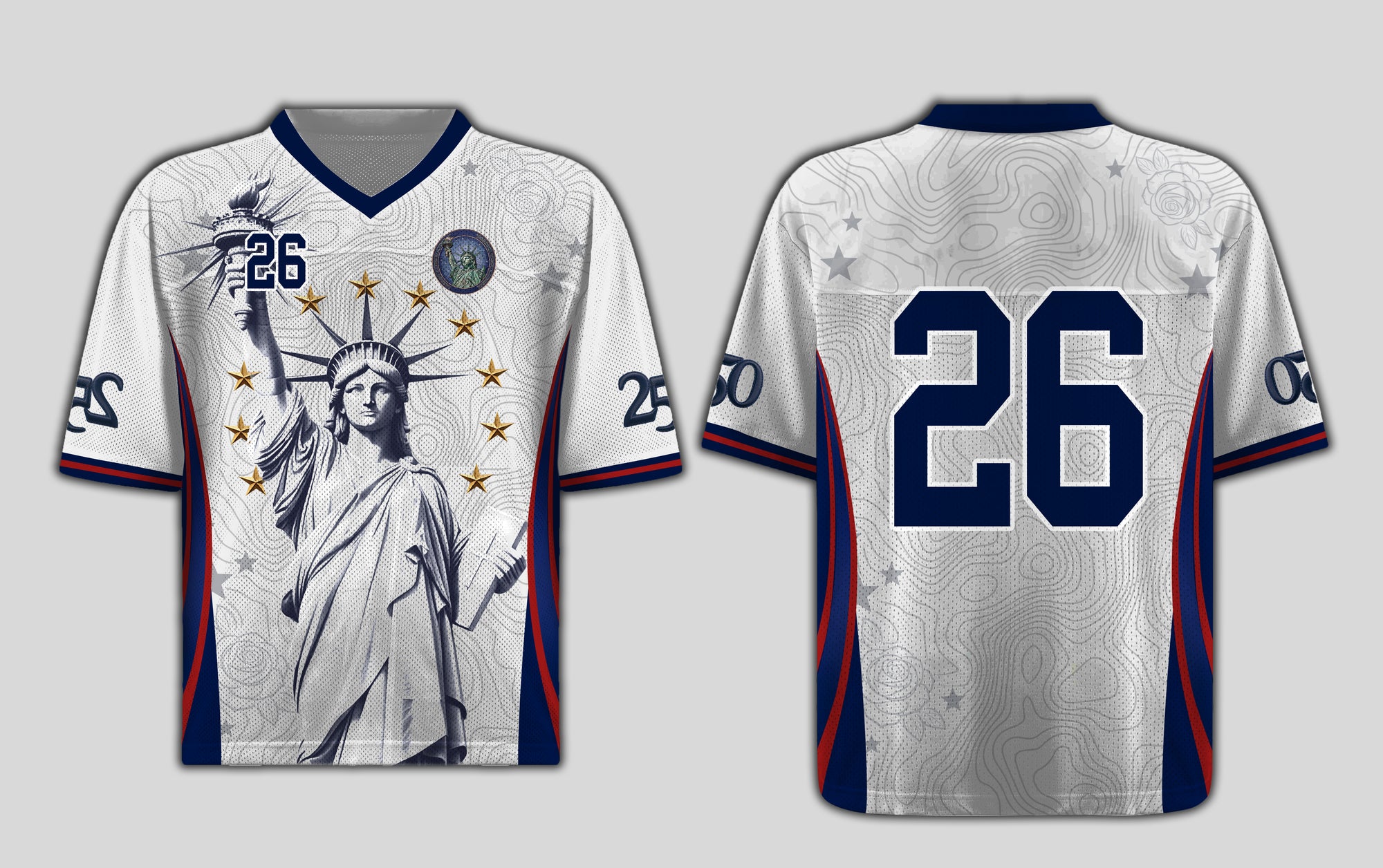 Dripvity America 250 Anniversary Soccer Jersey - Lady Liberty USA 2026 Home Shirt