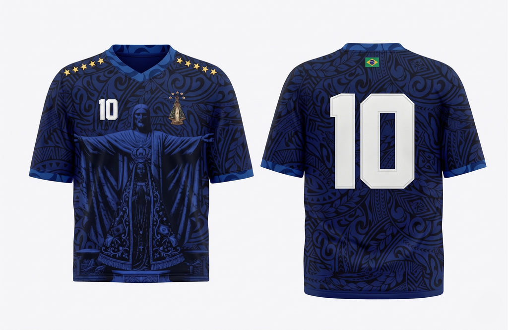 Dripvity Brazil 2026 Away Jersey - Navy Aparecida & Christ the Redeemer Heritage Shirt