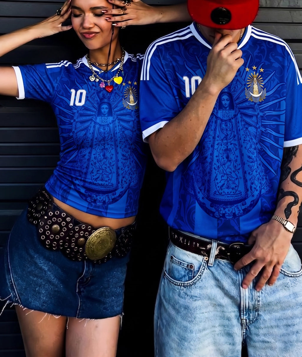 Dripvity Argentina 1986 World Cup Champion Jersey - Blue Virgen de Luján Heritage Shirt