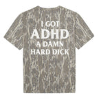 Funny ADHD Meme Hard Dick Camouflage Print T-Shirt - Novelty Graphic Tee