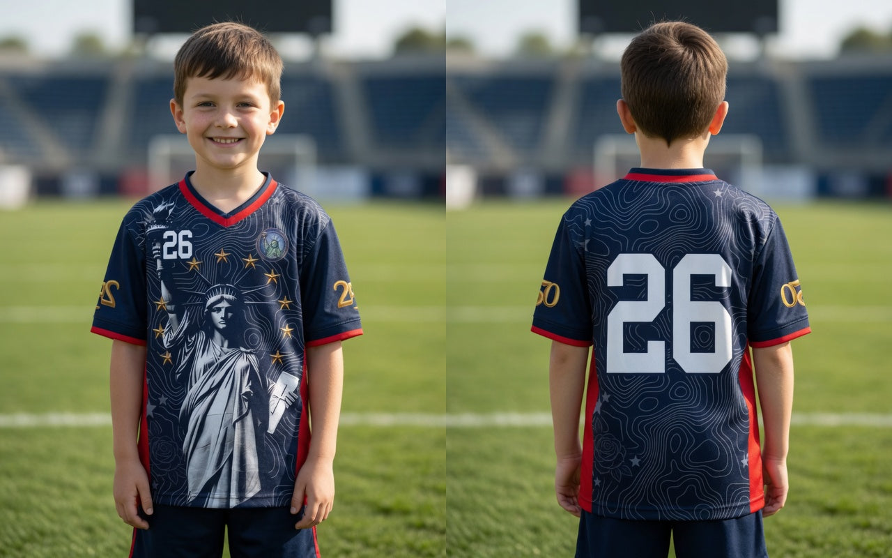 Dripvity America 250 Lady Liberty Navy Away Jersey - USA 2026 Soccer Shirt