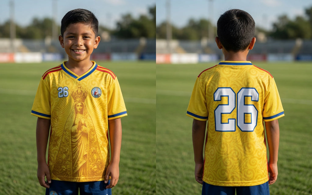 Dripvity Colombia 2026 Heritage Home Jersey - Our Lady of Chiquinquirá Yellow Soccer Shirt