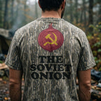 The Soviet Onion Funny Communist Red Onion Camouflage Graphic T-Shirt