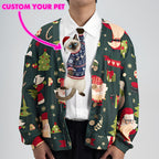Custom Pet Christmas Tie - Custom Cat With Chistmas Sweater