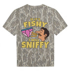 "If It's Fishy I Will Sniffy" Funny Retro Humor Camo T-Shirt