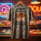 "Let Me Sit On Your Face" Funny Donut Camo Graphic T-Shirt