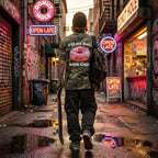 "Fill My Bum..." Explicit Pink Donut NSFW Camo Graphic T-Shirt