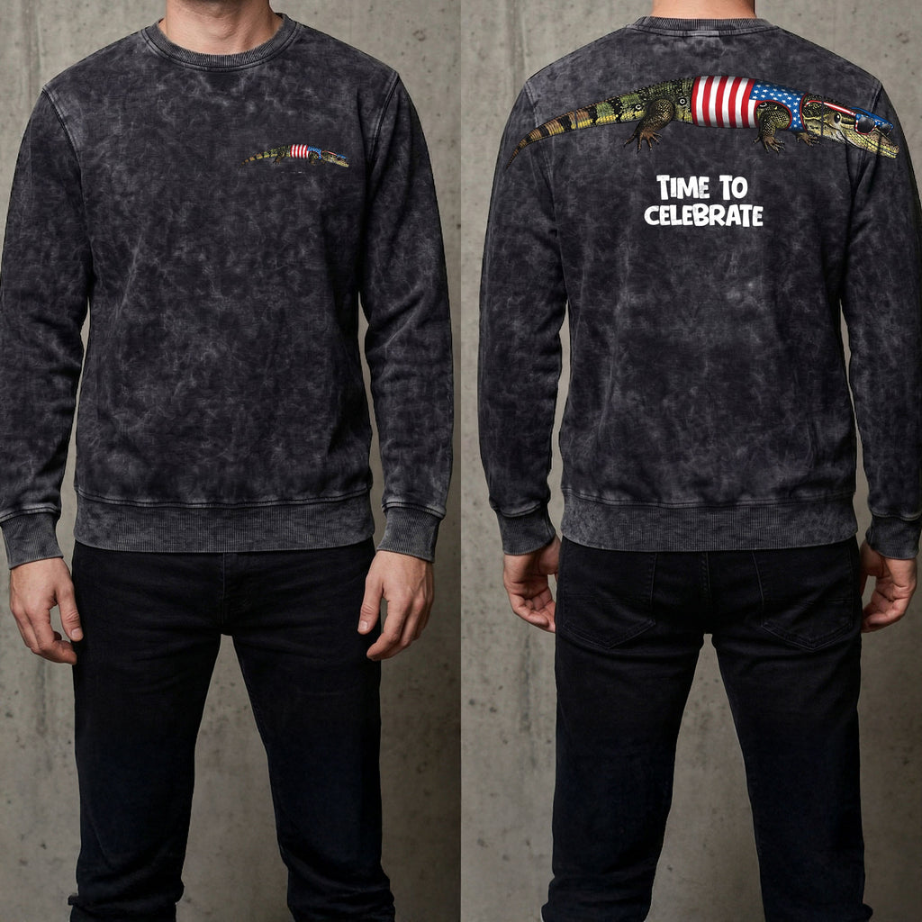 Patriotic Alligator Time To Celebrate 4th of July America 250th Apparel T-Shirt-Sweatshirt-Hoodie