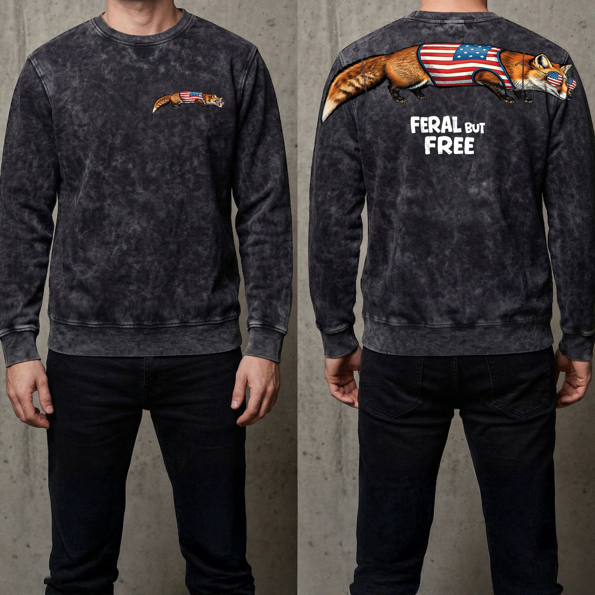 Funny USA Manta Ray Feral But Free 4th of July 250th Apparel T-Shirt-Sweatshirt-Hoodie