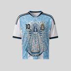 Classic Albiceleste Argentina Soccer Jersey Number 10 Virgen de Lujan By Dripvity
