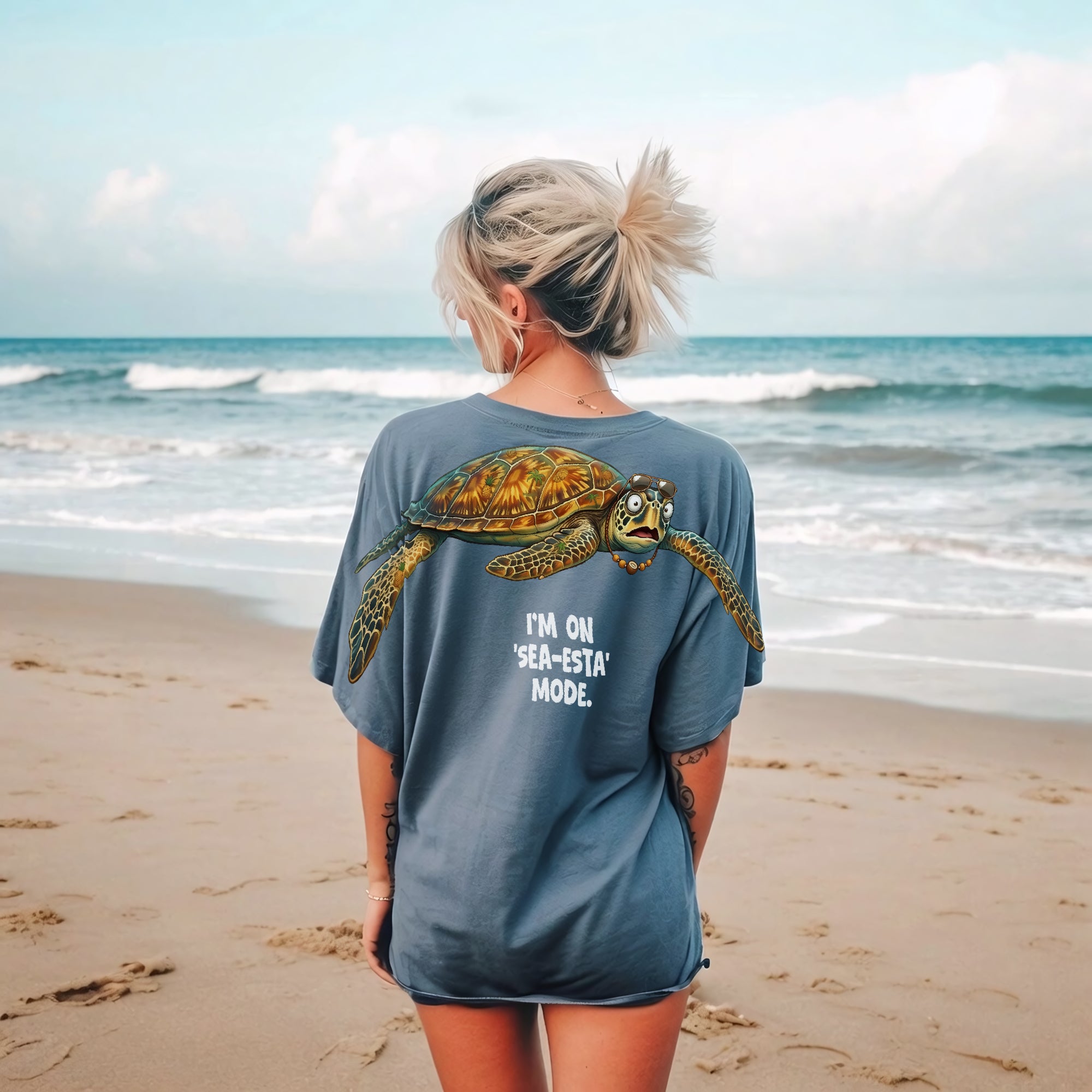 I'm On Sea esta Mode T Shirt Funny Sea Turtle Graphic Tee By Dripvity
