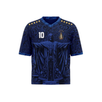 Amazonia Blue Brazil Soccer Jersey Number 10 Virgen de Aparecida By Dripvity