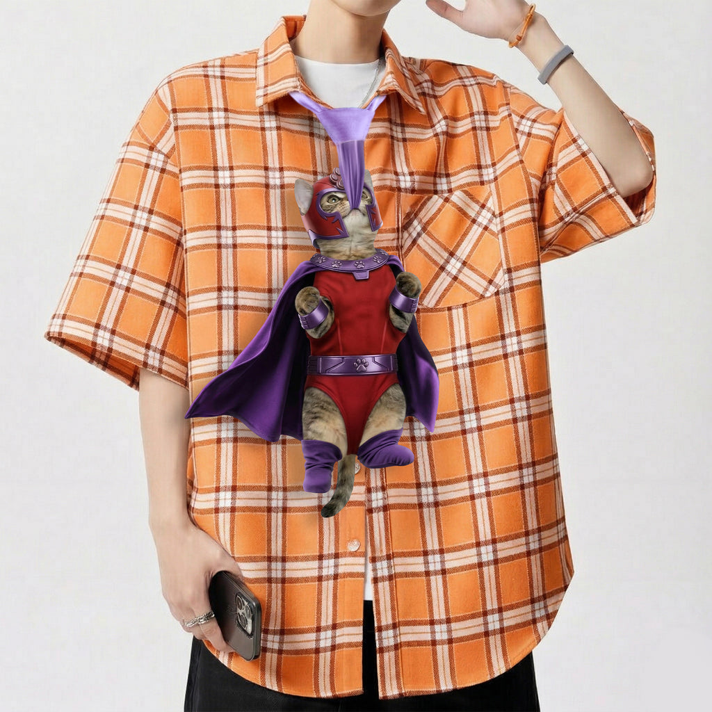 Dripvity Catneto Master of Metal Tie, Unique Super Hero Necktie Gift