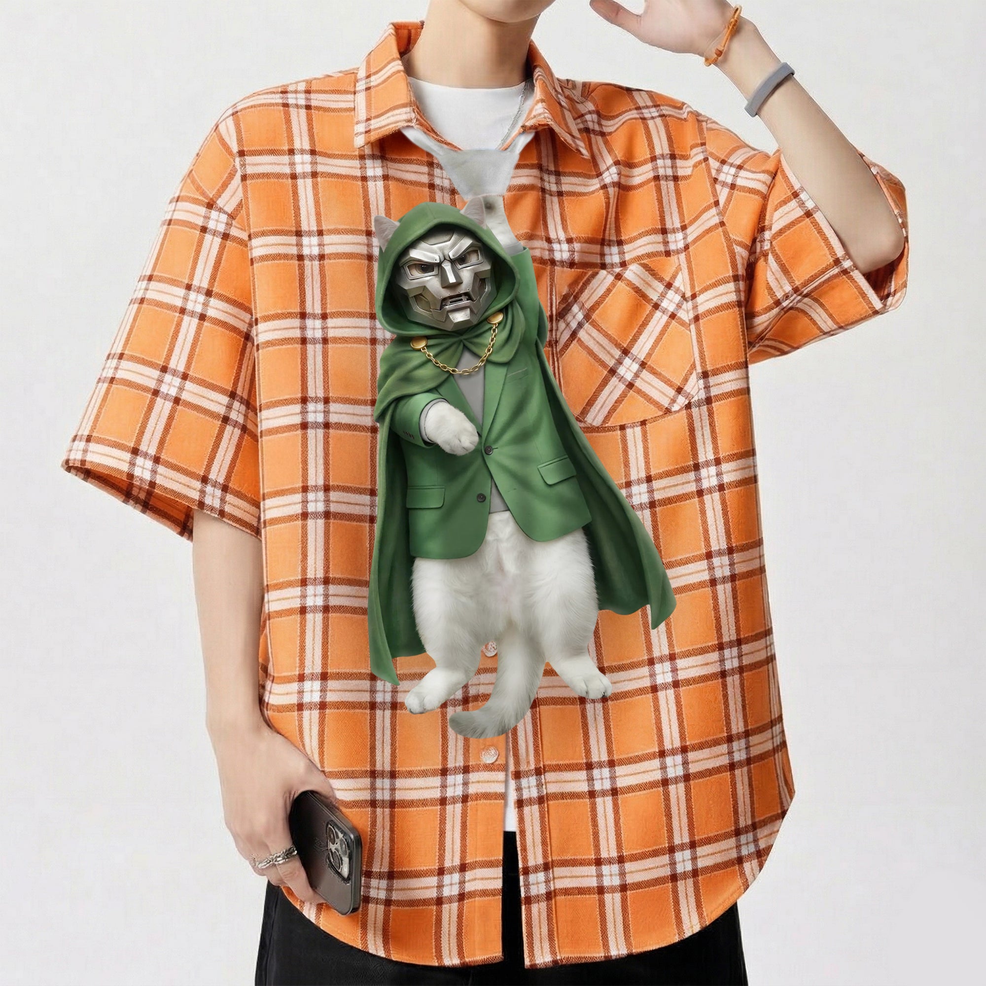 Dripvity Doctor Catdoom Villain Tie - Dr Catdoom Necktie for Men
