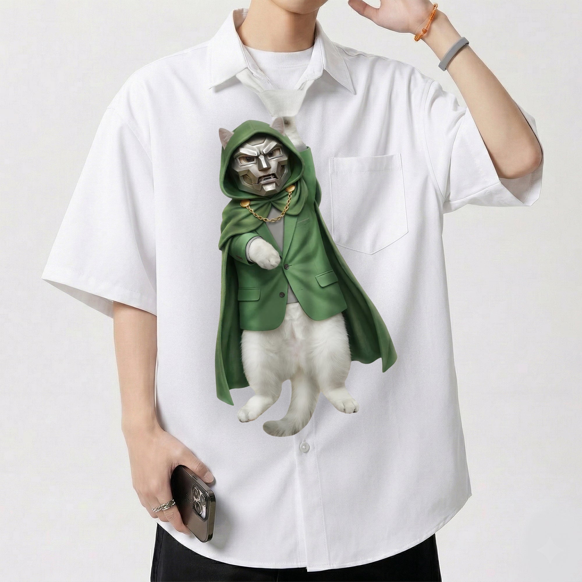 Dripvity Doctor Catdoom Villain Tie - Dr Catdoom Necktie for Men