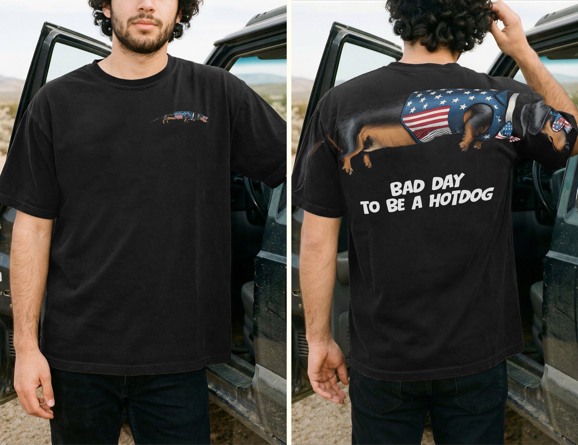 Bad Day To Be A Hotdog 4th of July America 250th Apparel T-Shirt-Sweatshirt-Hoodie