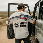 Patriotic Dolphin Red White And Feral 4th of July America 250th Apparel T-Shirt-Sweatshirt-Hoodie