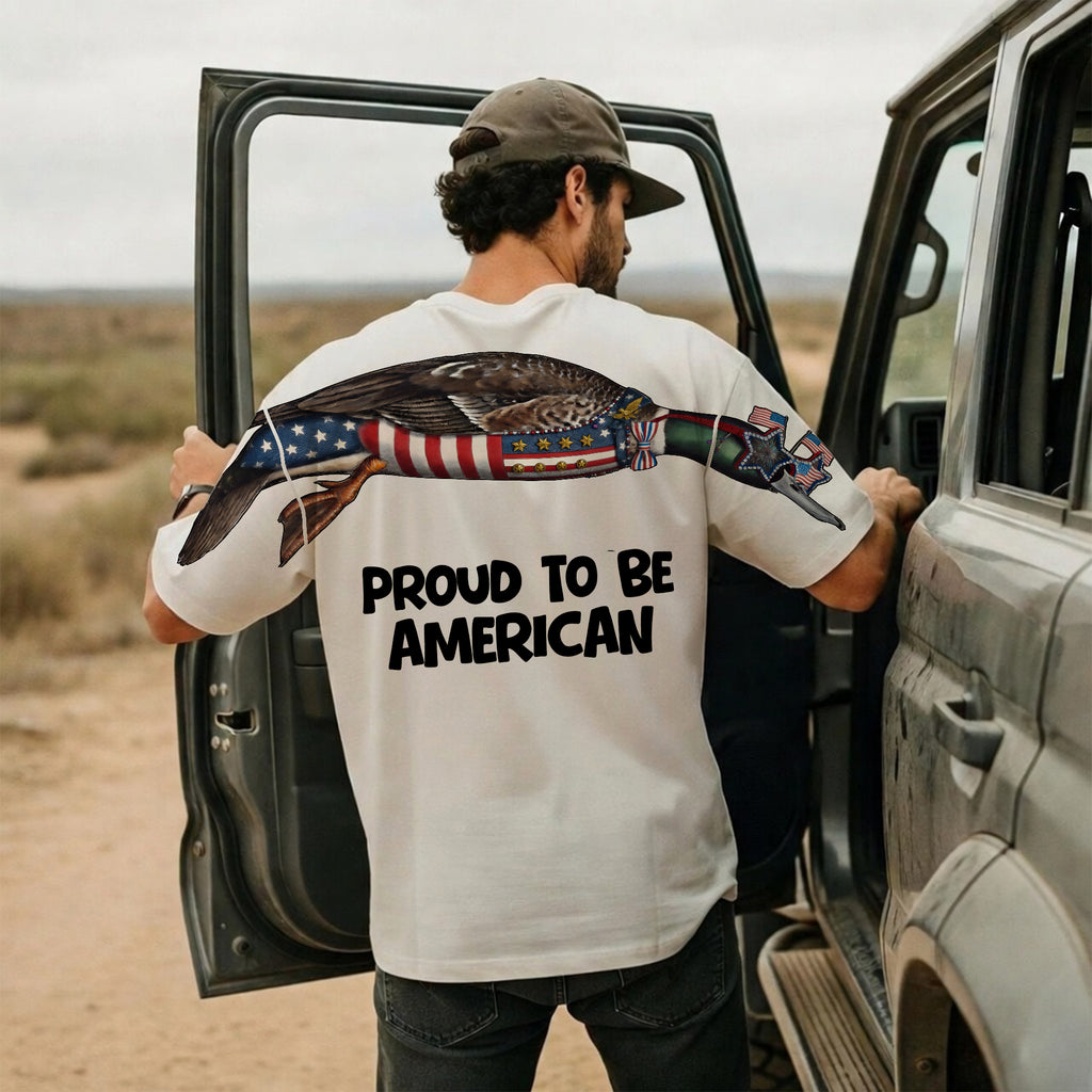 Proud To Be American 4th of July 250th Flag Apparel T-Shirt-Sweatshirt-Hoodie