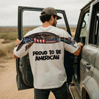 Proud To Be American 4th of July 250th Flag Apparel T-Shirt-Sweatshirt-Hoodie