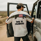 Patriotic Alligator Time To Celebrate 4th of July America 250th Apparel T-Shirt-Sweatshirt-Hoodie