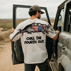 Funny USA Opossum Chill The Fourth Out 4th of July America 250th Apparel T-Shirt-Sweatshirt-Hoodie