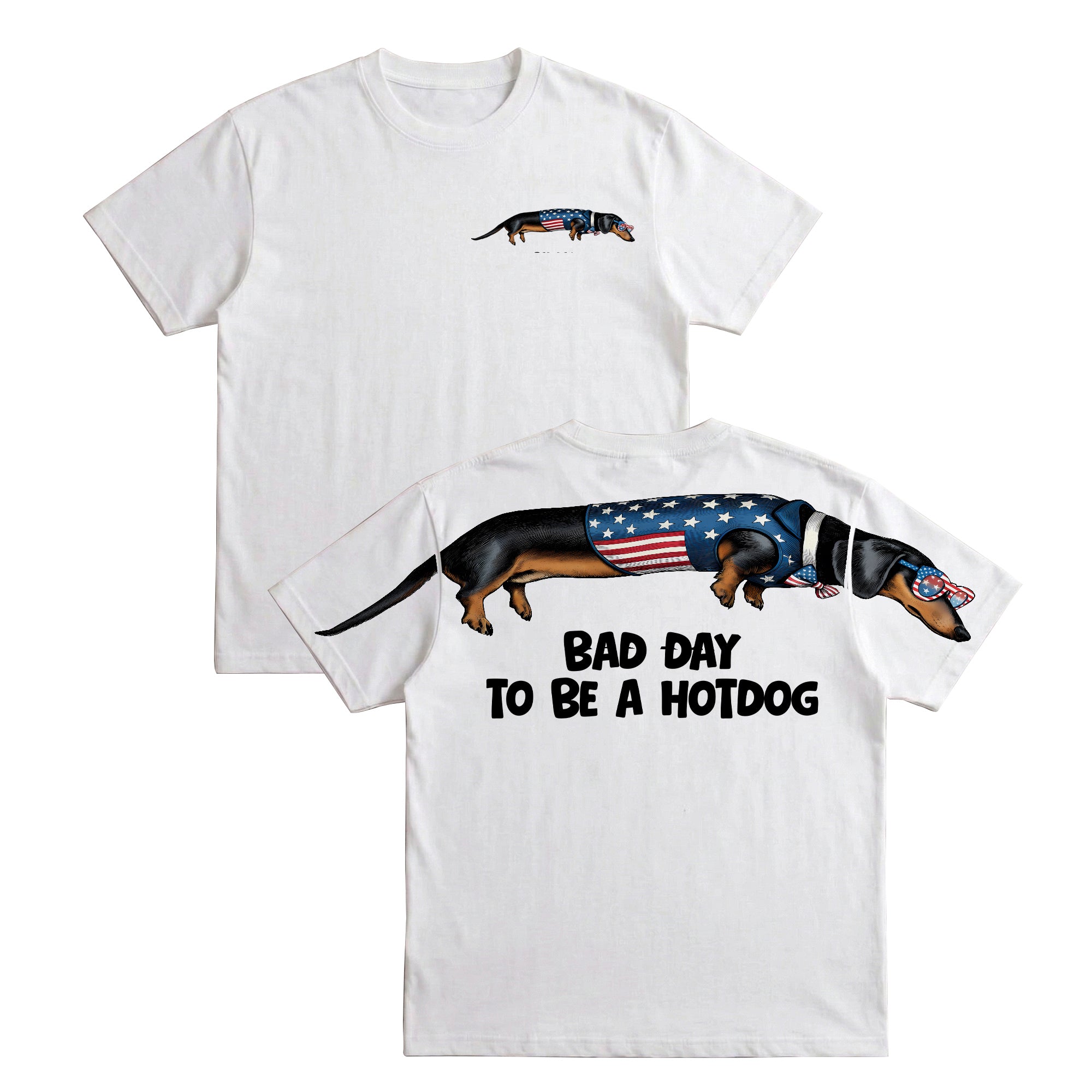 Bad Day To Be A Hotdog 4th of July America 250th Apparel T-Shirt-Sweatshirt-Hoodie