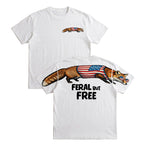 Funny USA Manta Ray Feral But Free 4th of July 250th Apparel T-Shirt-Sweatshirt-Hoodie
