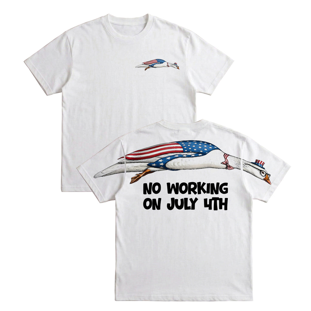 Funny American Duck Patriotic 4th of July 250th Flag Apparel T-Shirt-Sweatshirt-Hoodie