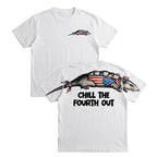 Funny USA Opossum Chill The Fourth Out 4th of July America 250th Apparel T-Shirt-Sweatshirt-Hoodie