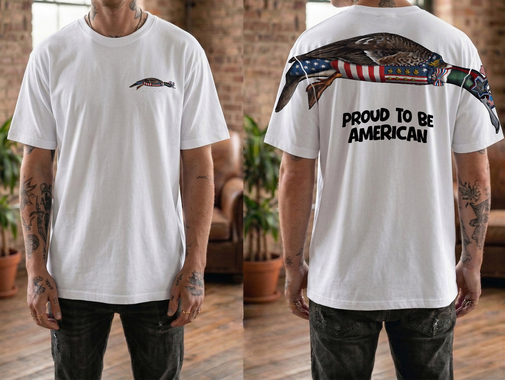 Proud To Be American 4th of July 250th Flag Apparel T-Shirt-Sweatshirt-Hoodie