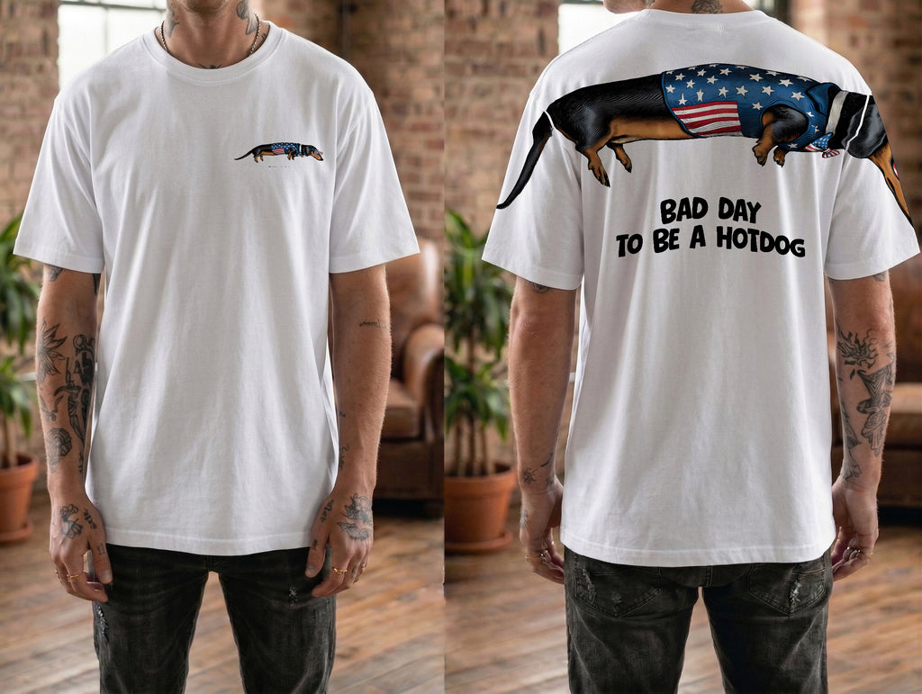Bad Day To Be A Hotdog 4th of July America 250th Apparel T-Shirt-Sweatshirt-Hoodie