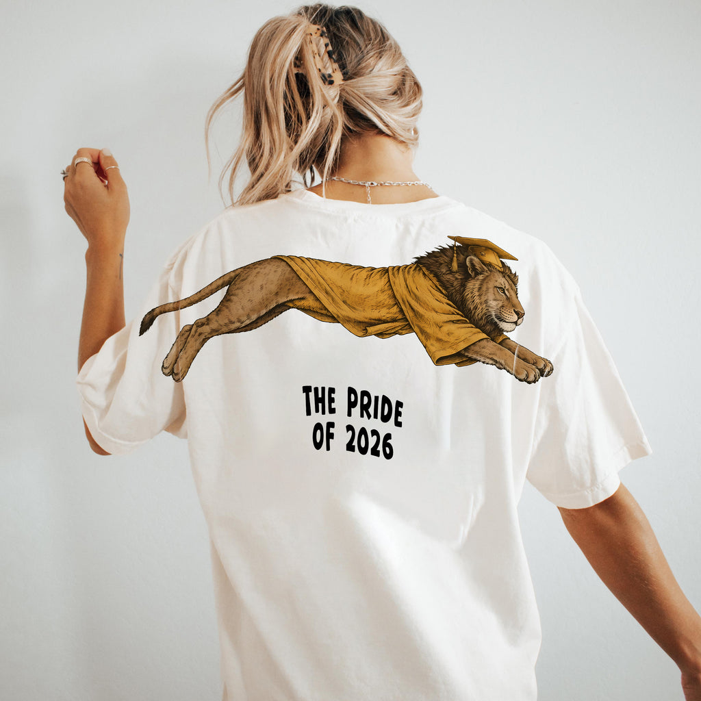 Lion The Pride Of 2026 Graduation Graphic Tee By Dripvity