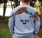 Worlds Greatest Dad jaguar graphic tee funny fathers day by Dripvity, unisex oversized white t-shirt with leaping jaguar wearing cap design