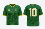 Favela Night Brazil soccer jersey number 10 with Virgen de Aparecida design on front and back by Dripvity