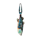 Basic Pet Tie – Blue Fish Silk Tie, Novelty Animal Tie, Unique Graphic Pattern