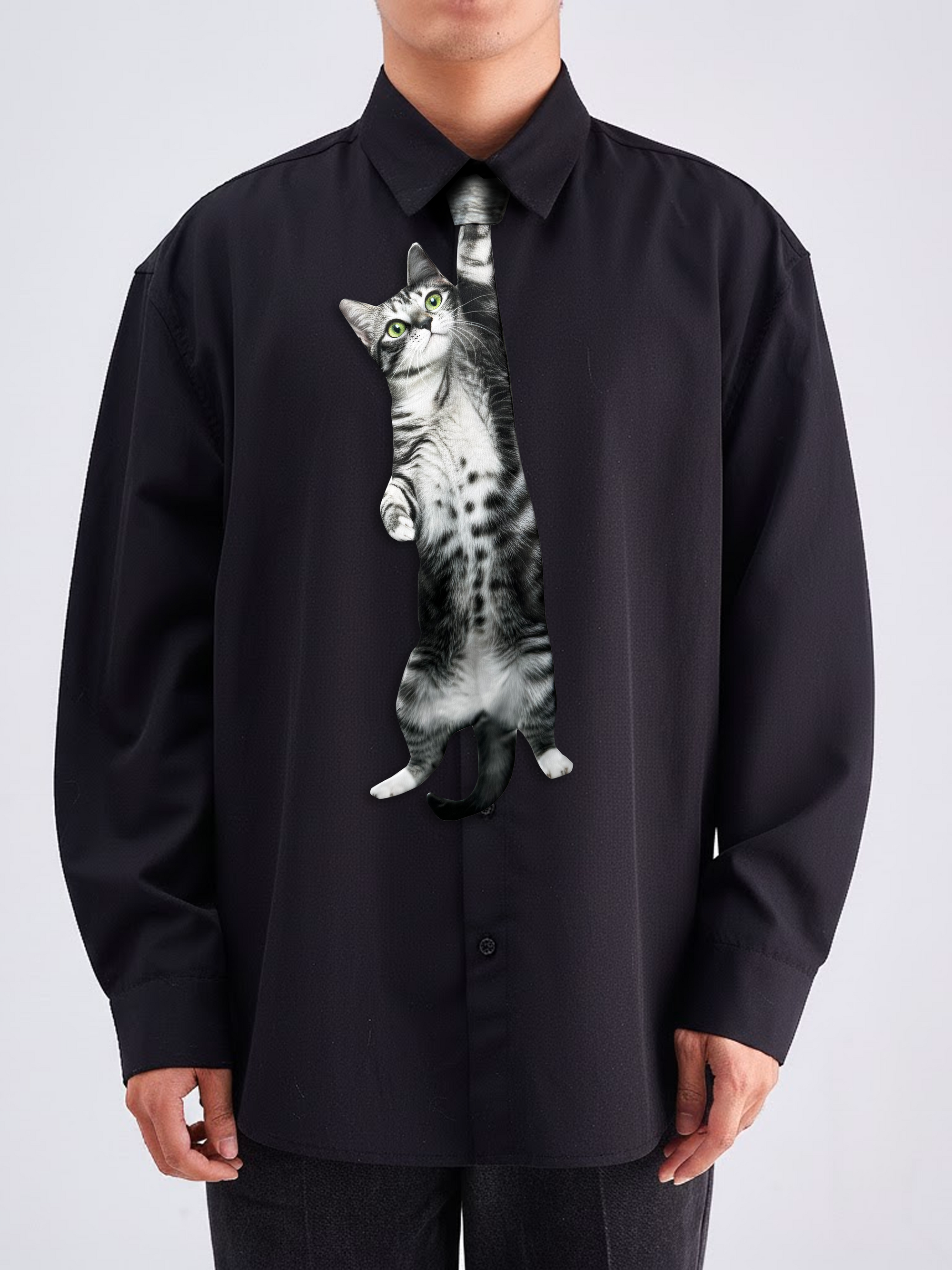 Basic Pet Tie – Tappy Cat Tie, Silk Tie, Cute Pet Design, Cute Pet Tie, Novelty Tie, Pet Tie.