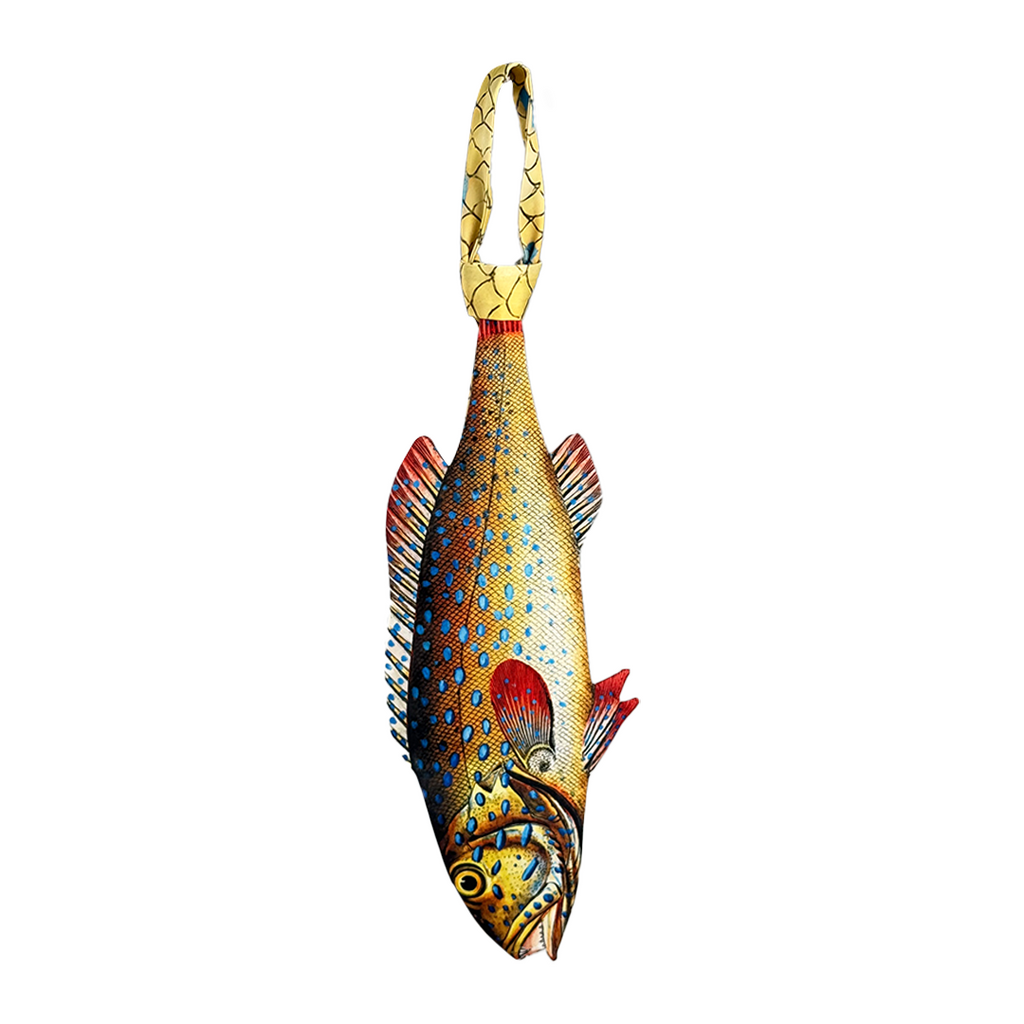 Basic Pet Tie – Brook Trout Silk Tie, Graphic Tie, Unique Tie