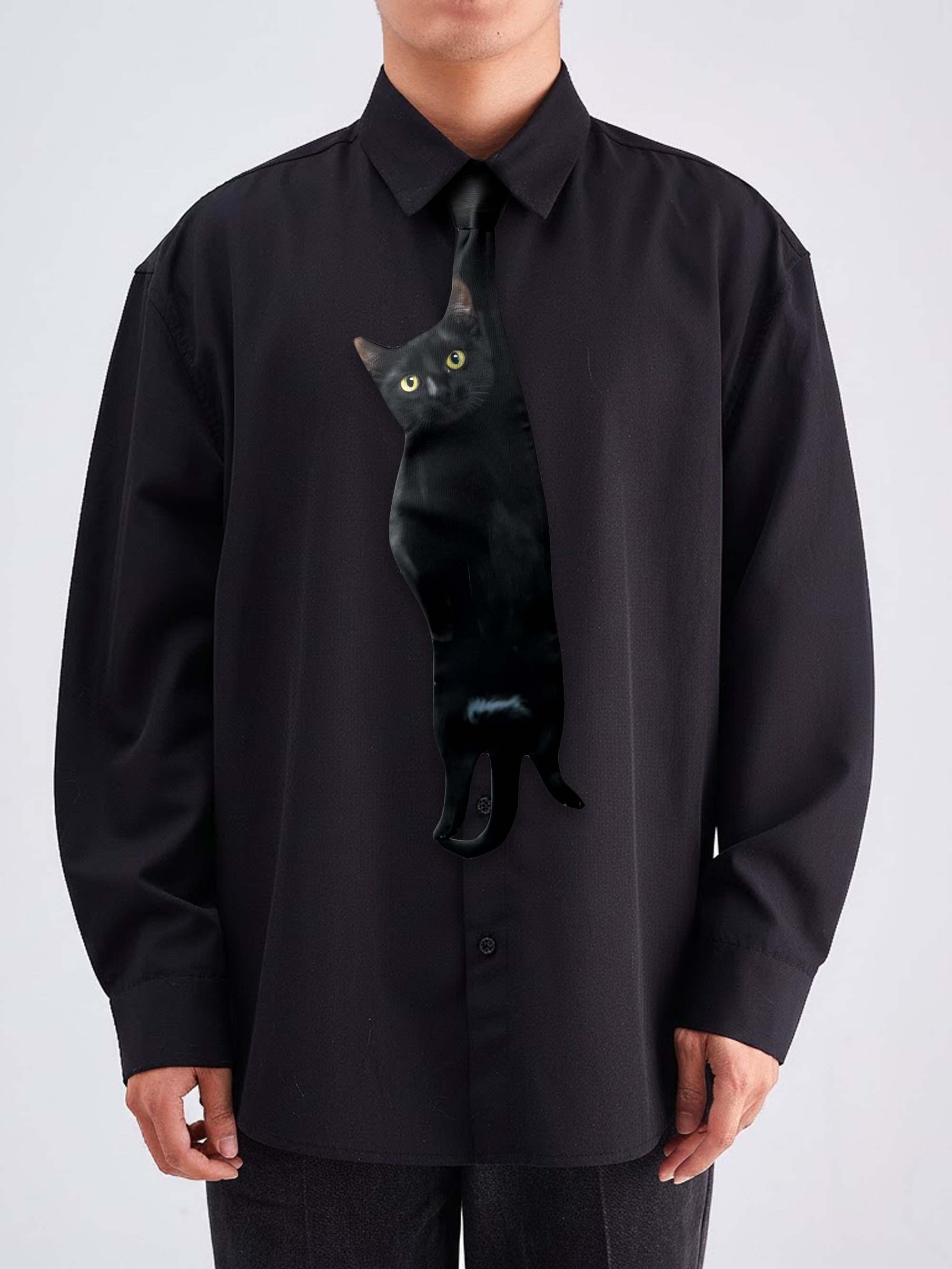 Animals Ties - Black Jack Cat Tie