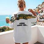 Summer Vibes T-Shirt - Funny Alligator Dog Beach Graphic Tee Dripvity