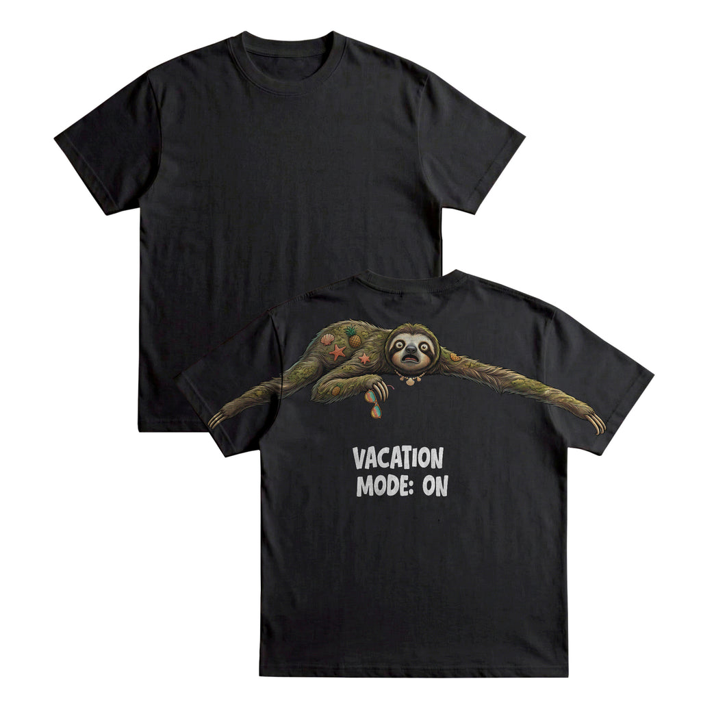 Vacation Mode On Funny Sloth Graphic Tee By Dripvity
