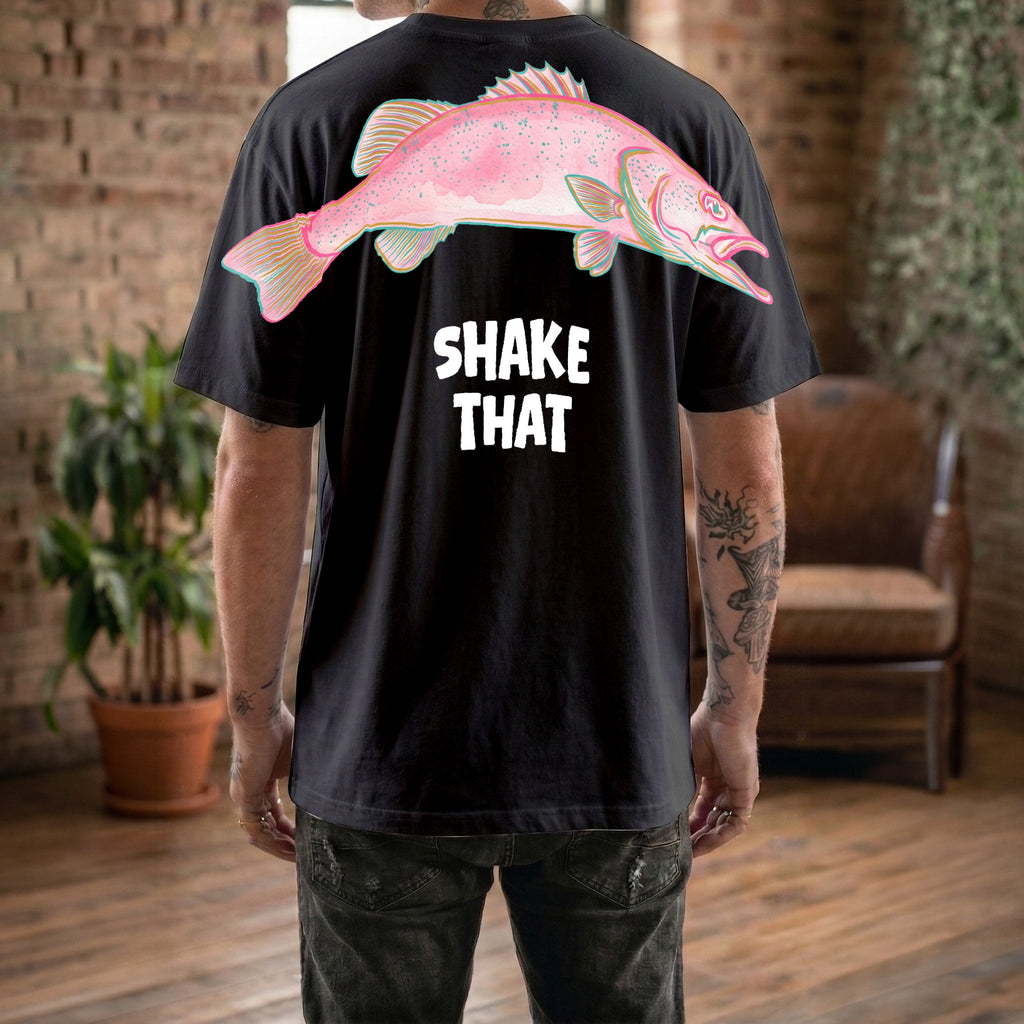 Shake That Funny Fishing Fish Graphic Tee By Dripvity